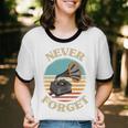 Retro Grammophone Never Forget Nostalgia Vintage Unisex Cotton Ringer T-Shirt