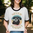 Retro Phone Never Forget Nostalgia Vintage Raglan Baseball Tee Unisex Cotton Ringer T-Shirt