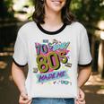 Retro Vintage 70's Baby 80's Made Me Nostalgia Classic Unisex Cotton Ringer T-Shirt