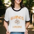 I Like Rhinos And Maybe 3 People Introvert Animal Unisex Cotton Ringer T-Shirt I Like Rhinos And Maybe 3 People Introvert Animal Unisex Cotton Ringer T-Shirt