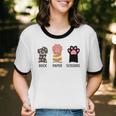 Rock Paper Scissors Hand Game Cute Paw Cat Introvert Unisex Cotton Ringer T-Shirt Rock Paper Scissors Hand Game Cute Paw Cat Introvert Unisex Cotton Ringer T-Shirt