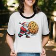 Santa Holding Cookie Xmas Baker Introvert Christmas Unisex Cotton Ringer T-Shirt Santa Holding Cookie Xmas Baker Introvert Christmas Unisex Cotton Ringer T-Shirt