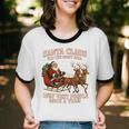 Santa Has The Right Idea Introvert Christmas Unisex Cotton Ringer T-Shirt Santa Has The Right Idea Introvert Christmas Unisex Cotton Ringer T-Shirt