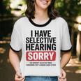 Sarcastic Sayings Introvert I Have Selective Hearing Unisex Cotton Ringer T-Shirt