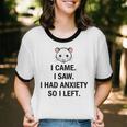 I Came I Saw I Had Anxiety So I Left Introvert Tee Unisex Cotton Ringer T-Shirt