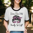 I Came I Saw I Had Anxiety So I Left Messy Bun Introvert Unisex Cotton Ringer T-Shirt I Came I Saw I Had Anxiety So I Left Messy Bun Introvert Unisex Cotton Ringer T-Shirt