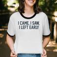 I Came I Saw I Left Early Introvert Jokes Introverted Unisex Cotton Ringer T-Shirt I Came I Saw I Left Early Introvert Jokes Introverted Unisex Cotton Ringer T-Shirt