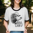 Sheep Baa Crow Caw Back Off Pun Tee For Introverts & Teens Unisex Cotton Ringer T-Shirt