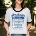 Silent Girls Are DangerousFor Quiet Introvert Girl Unisex Cotton Ringer T-Shirt