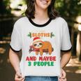 Sloth For Sloth Lover Men Women Kids Introverts Unisex Cotton Ringer T-Shirt