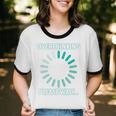 Social Introvert's Overthinking Please Wait Awkward Humor Unisex Cotton Ringer T-Shirt