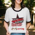 Sock Hop Fabulous Fifties Rock N Roll Automobile Nostalgia Unisex Cotton Ringer T-Shirt