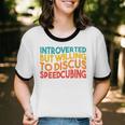 Speedcuber Introvert Cube Solver Speedsolving Speedcubing Unisex Cotton Ringer T-Shirt