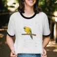 Sun Conure Introvert Parrot Bird Sun Conure Unisex Cotton Ringer T-Shirt