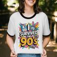 I Survived The 90s – Cute Retro Cartoon Nostalgia Unisex Cotton Ringer T-Shirt I Survived The 90s – Cute Retro Cartoon Nostalgia Unisex Cotton Ringer T-Shirt
