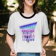 Temporal Trends Vaporwave Style Retro Nostalgia Look Unisex Cotton Ringer T-Shirt