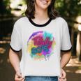 Totally 80's Tie Dye Retro Vibes 1980s Style Nostalgia Unisex Cotton Ringer T-Shirt