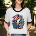 Unicorn Reading Book Reader Introvert Book Lover Humor Unisex Cotton Ringer T-Shirt Unicorn Reading Book Reader Introvert Book Lover Humor Unisex Cotton Ringer T-Shirt