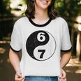 Vintage 6 7 Yin Yang Namaste Six Seven Nostalgia Unisex Cotton Ringer T-Shirt