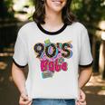 Vintage 90's Babe Party Back To 90s Cassette Nostalgia Premium Tri-Blend Unisex Cotton Ringer T-Shirt
