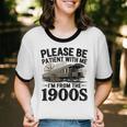 Vintage Be Patient With Me I'm From The 1900s Steam Train Unisex Cotton Ringer T-Shirt Vintage Be Patient With Me I'm From The 1900s Steam Train Unisex Cotton Ringer T-Shirt