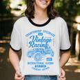 Vintage Racing Automotive Nostalgia Distressed Car Unisex Cotton Ringer T-Shirt