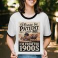 Vintage Saying Please Be Patient With Me I'm From The 1900s Unisex Cotton Ringer T-Shirt