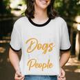 Wears Loves Dogs Avoids People I Introvert Unisex Cotton Ringer T-Shirt Wears Loves Dogs Avoids People I Introvert Unisex Cotton Ringer T-Shirt