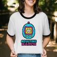 Women's Adulting Is A Myth Retro Pixel Pet Nostalgia Millennials Unisex Cotton Ringer T-Shirt