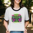 Y2K Home DJ Quarantine Nostalgia Boombox Party Unisex Cotton Ringer T-Shirt