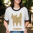 Yk2 Cat With Tomboy Tail 90s Nostalgia Downtown Indie Unisex Cotton Ringer T-Shirt
