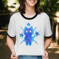 Yk2 Grunge Earthy Blue Cat With Stars Tomboy 90s Nostalgia Unisex Cotton Ringer T-Shirt Yk2 Grunge Earthy Blue Cat With Stars Tomboy 90s Nostalgia Unisex Cotton Ringer T-Shirt