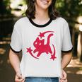 Yk2 Grunge Scary Cat With Shooting Stars 90s Nostalgia Unisex Cotton Ringer T-Shirt Yk2 Grunge Scary Cat With Shooting Stars 90s Nostalgia Unisex Cotton Ringer T-Shirt