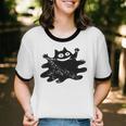 Yk2 Grunge Scary Cat With Tail Tomboy 90s Nostalgia Indie Premium Tri-Blend Unisex Cotton Ringer T-Shirt