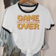 1980s Nostalgia Arcade Gamer Retro Video Game Novelty Unisex Cotton Ringer T-Shirt