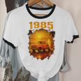 1985 Vintage Sunset Surf Truck Retro Beach Nostalgia Unisex Cotton Ringer T-Shirt