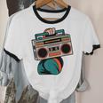 80s 90s Retro Party Costume Nostalgia Boombox Music Hip Hop Unisex Cotton Ringer T-Shirt
