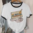 80s 90s Retro Party Costume Nostalgia Cassette Tape Pencil Unisex Cotton Ringer T-Shirt