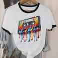 80s 90s Retro Party Costume Nostalgia Cassette Unisex Cotton Ringer T-Shirt