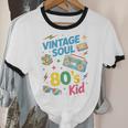 80’s Kid Nostalgia Retro Music Lover Retro 1980s Throwback Unisex Cotton Ringer T-Shirt