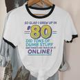 80s Nostalgia Retro Humor So Glad I Grew Up In The 80s Unisex Cotton Ringer T-Shirt