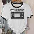 80s VHS Video Cassette Nostalgia Unisex Cotton Ringer T-Shirt