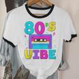 80's Vibe Retro Style Cassette Tape Nostalgia 1980s Party Unisex Cotton Ringer T-Shirt
