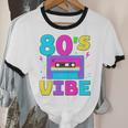 80's Vibe Retro Style Cassette Tape Nostalgia 1980s Party Unisex Cotton Ringer T-Shirt