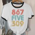 8675309 Retro Vintage 80's 90's Music Nostalgia Unisex Cotton Ringer T-Shirt