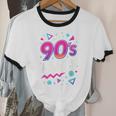 90's Party 90s Nostalgia Retro Rave Dance Music Unisex Cotton Ringer T-Shirt