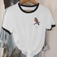 American Robin Bird Watching Lover Introvert Quote Unisex Cotton Ringer T-Shirt
