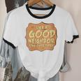 Antisocial Like A Good Neighbor Stay Over There Introvert Unisex Cotton Ringer T-Shirt Antisocial Like A Good Neighbor Stay Over There Introvert Unisex Cotton Ringer T-Shirt