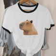Antisocial Introvert Capybara Sarcastic Humor Unisex Cotton Ringer T-Shirt Antisocial Introvert Capybara Sarcastic Humor Unisex Cotton Ringer T-Shirt