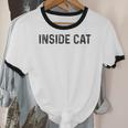 Antisocial Introvert Women Men Kids Inside Cat Unisex Cotton Ringer T-Shirt